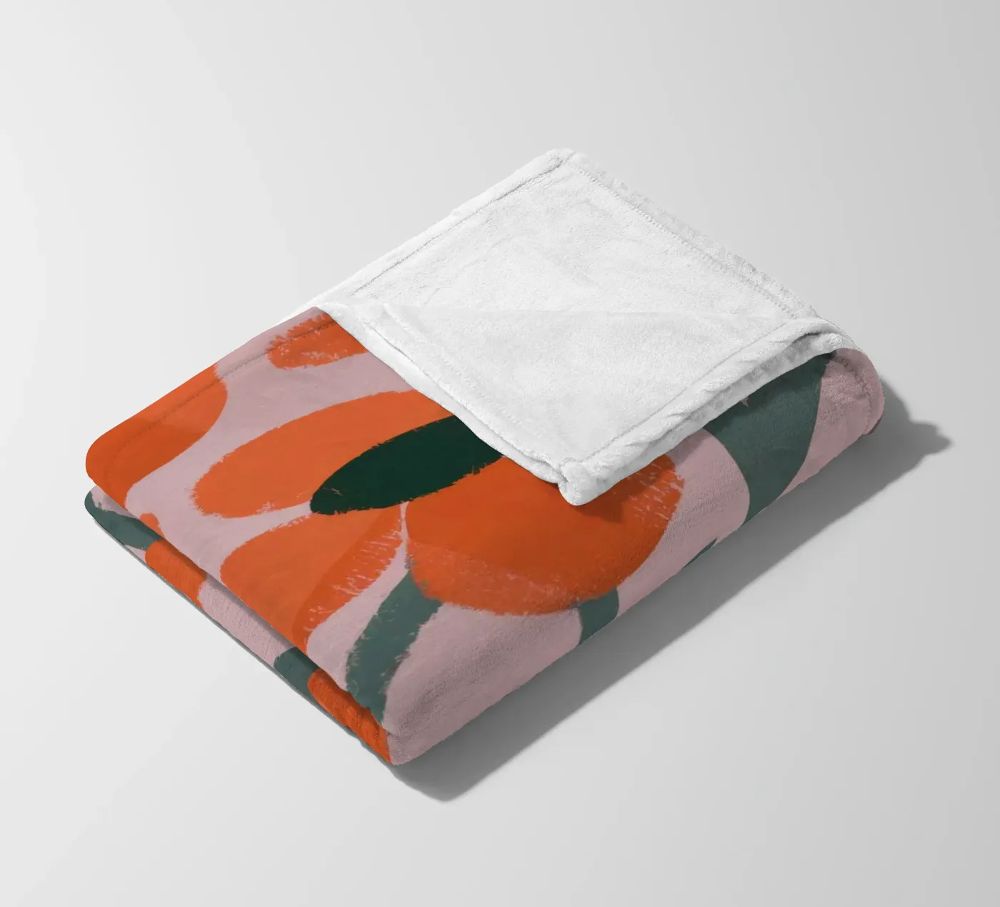 Motivo dei fiori arancioni coperta in pile da Kamera Obskura