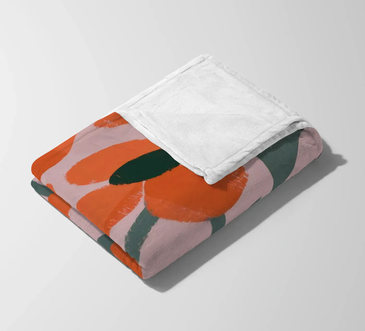 Motivo dei fiori arancioni coperta in pile da Kamera Obskura