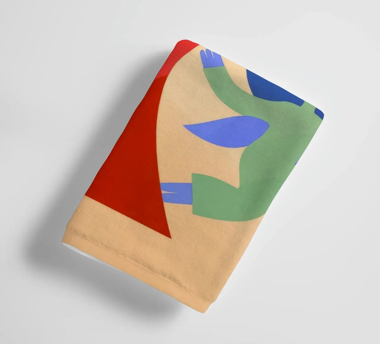 Red Tree Figures towel by Kamera Obskura