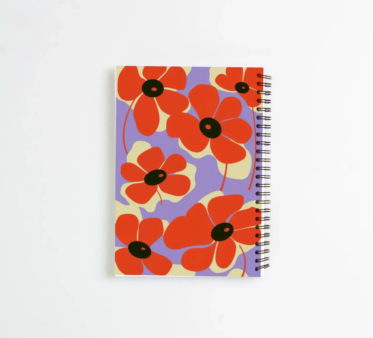 Red Poppies Design spiral notebook by Kamera Obskura