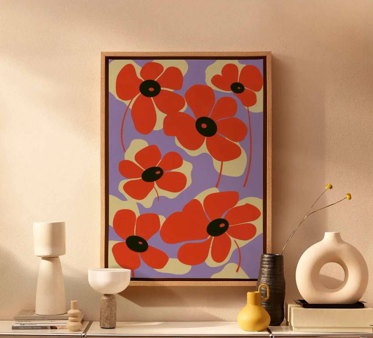 Red Poppies Design canvas by Kamera Obskura