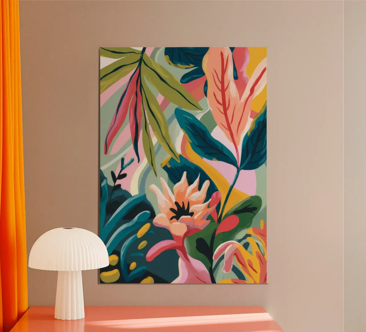 Fiori di foglie tropicali alluminio dibond da Kamera Obskura