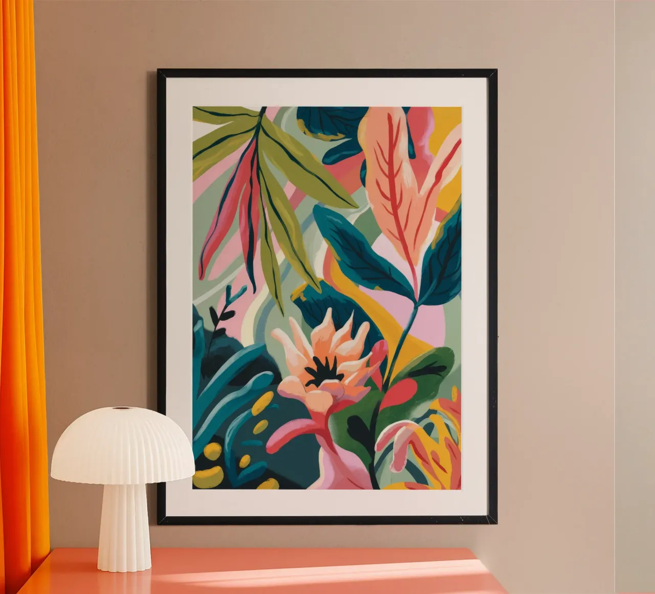 Tropische bladeren Bloemen hahnemühle van Kamera Obskura