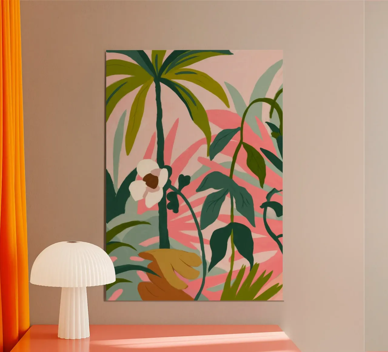 Palme Fiori poster con telaio in plastica da Kamera Obskura