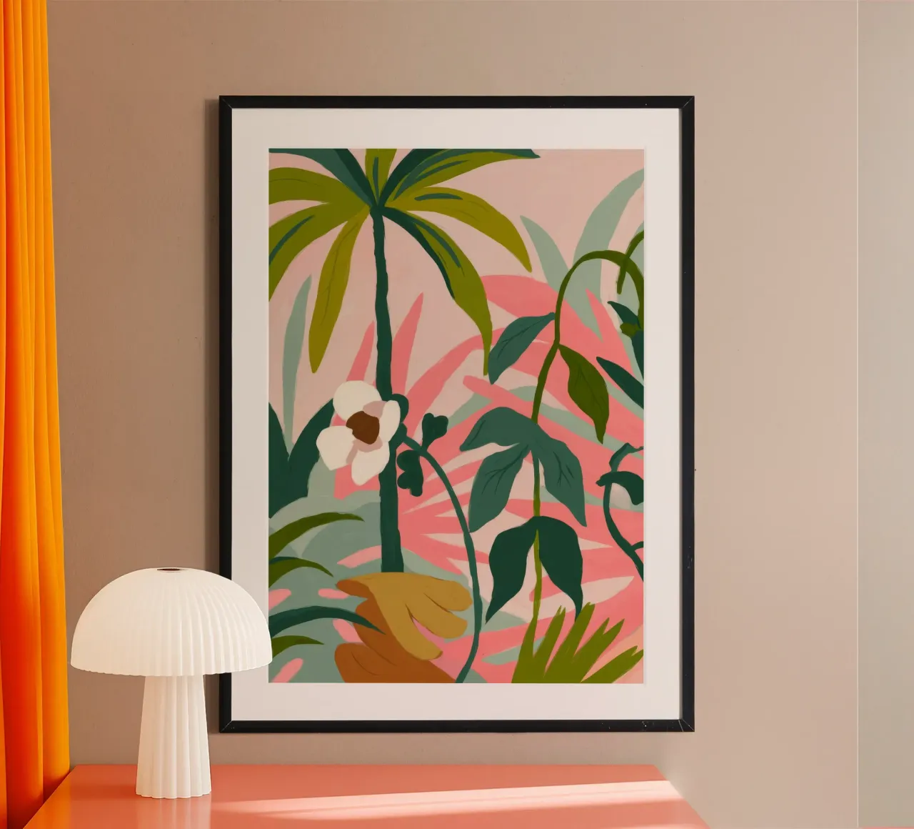 Palme Fiori poster con telaio in plastica da Kamera Obskura