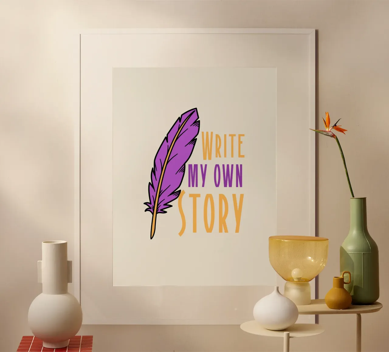 Motivation Quotes poster con telaio in alluminio da Dreamer10