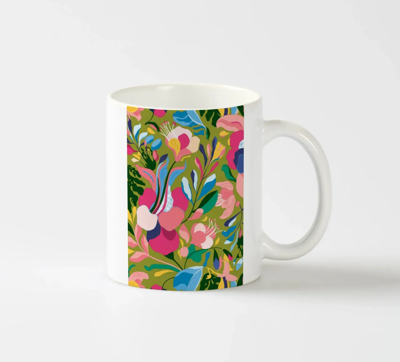 Abstracte bloemenexplosie keramische mok van Kamera Obskura