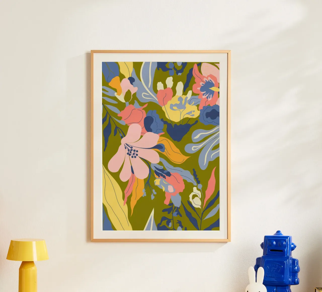 Mix floreale pastello poster con telaio in plastica da Kamera Obskura