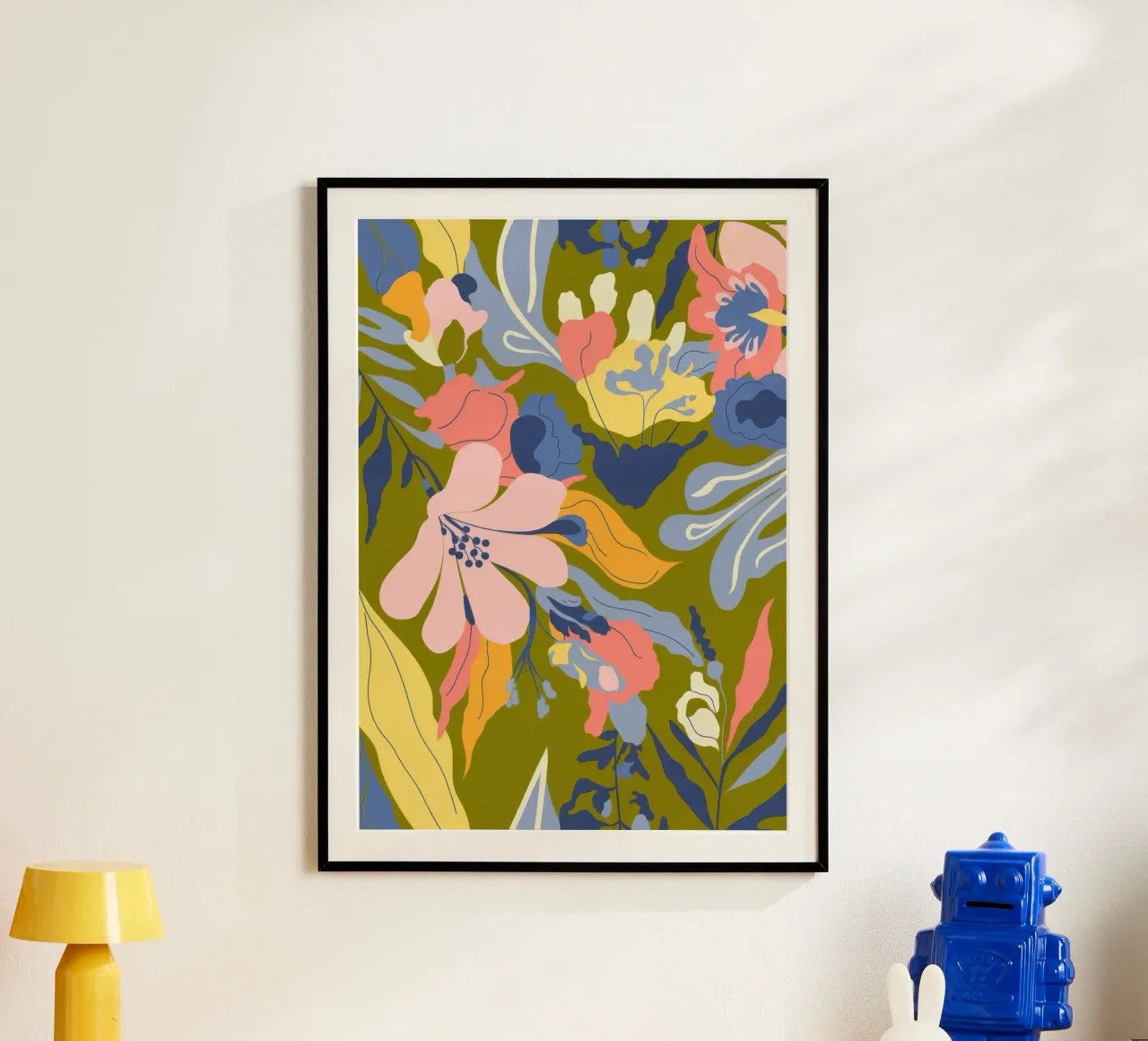 Mix floreale pastello poster con telaio in plastica da Kamera Obskura