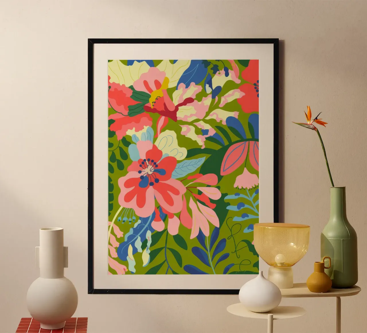 Vibrante jardín floral poster de Kamera Obskura
