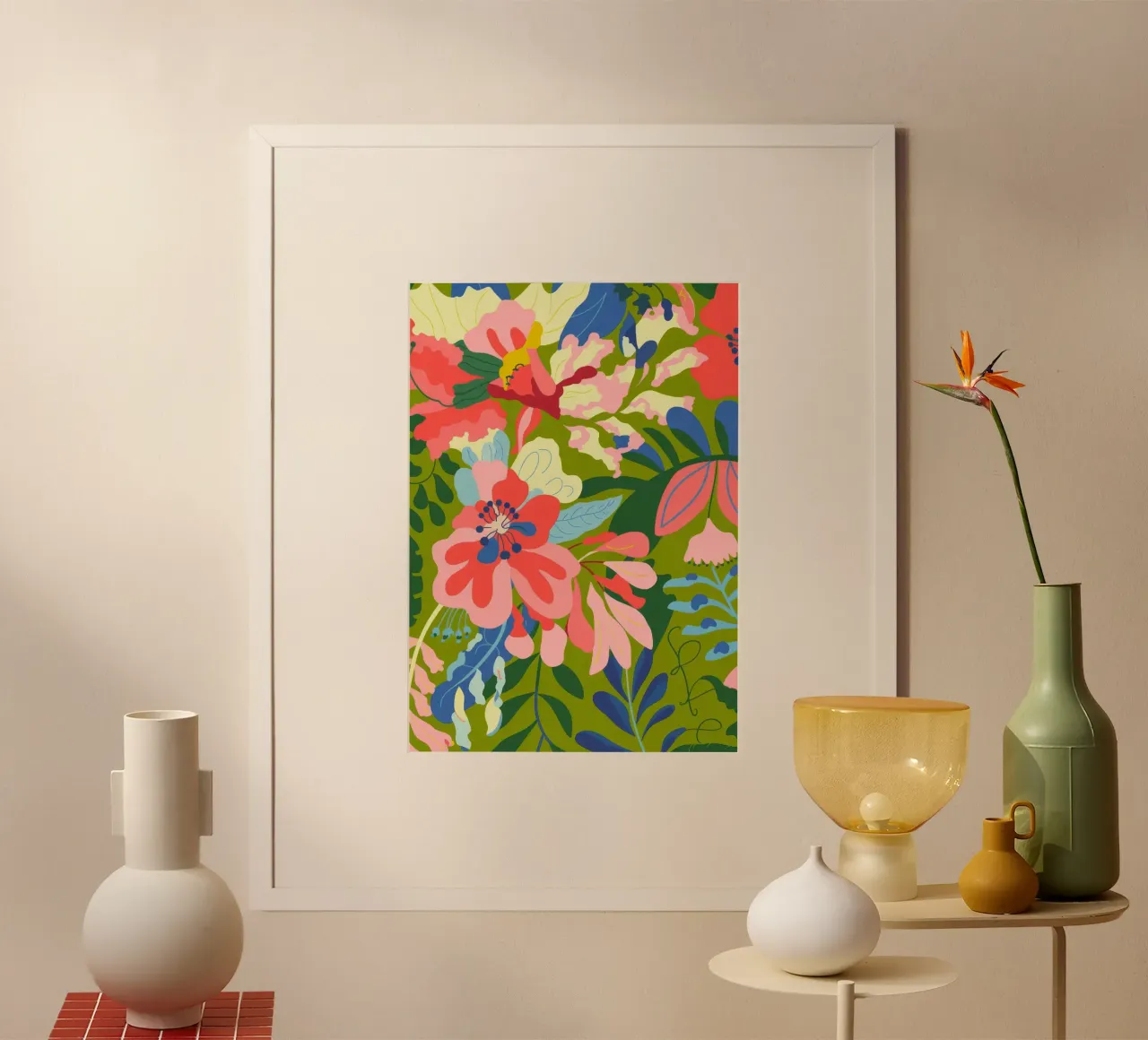 Vibrante jardín floral poster de Kamera Obskura