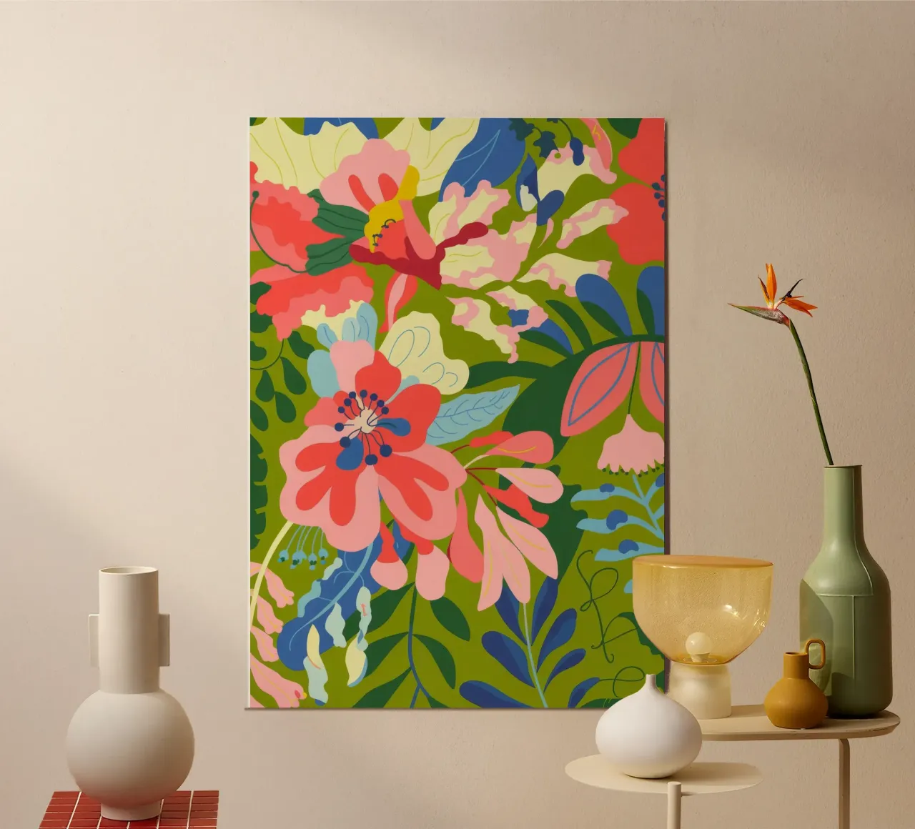 Vibrante jardín floral poster de Kamera Obskura