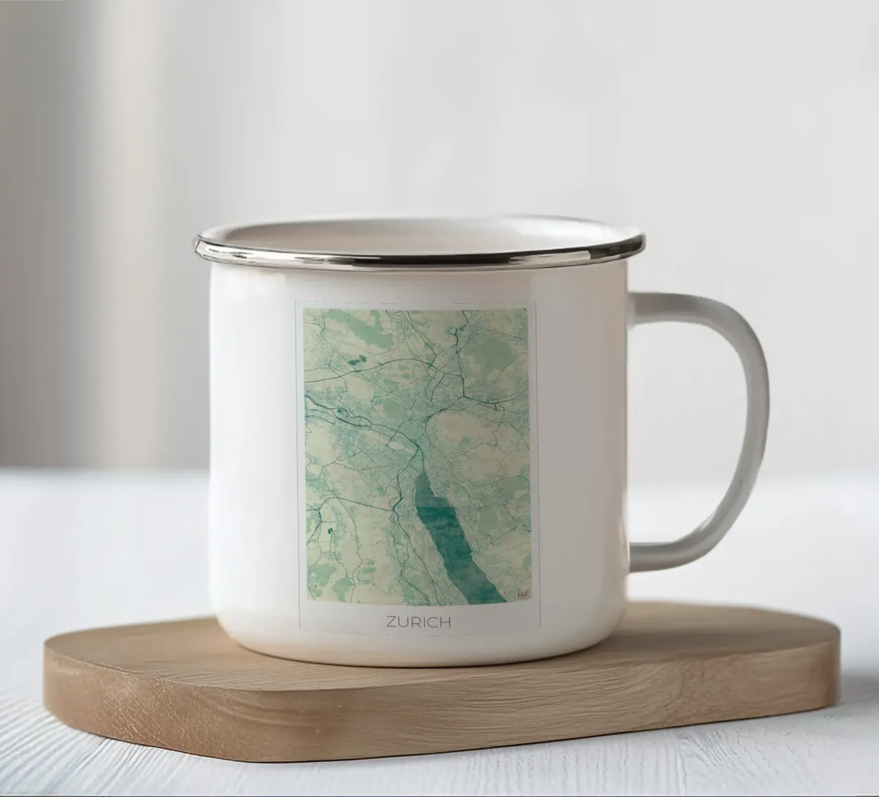 Zurich Vintage tazza in smalto da Hubert Roguski