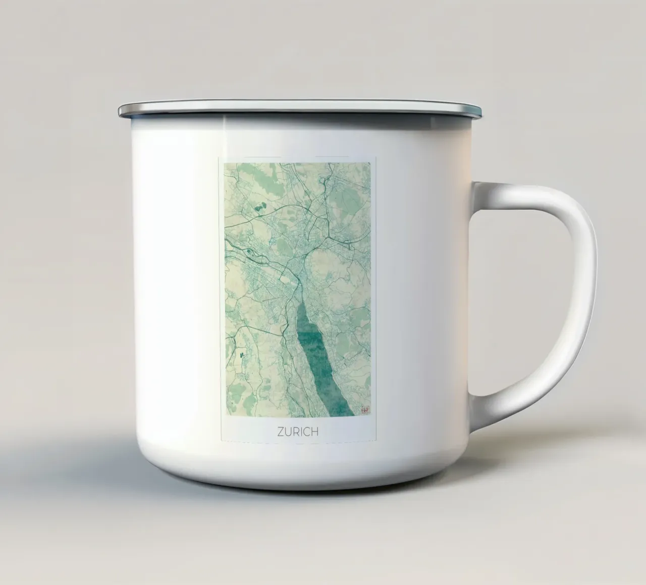 Zurich Vintage tazza in smalto da Hubert Roguski