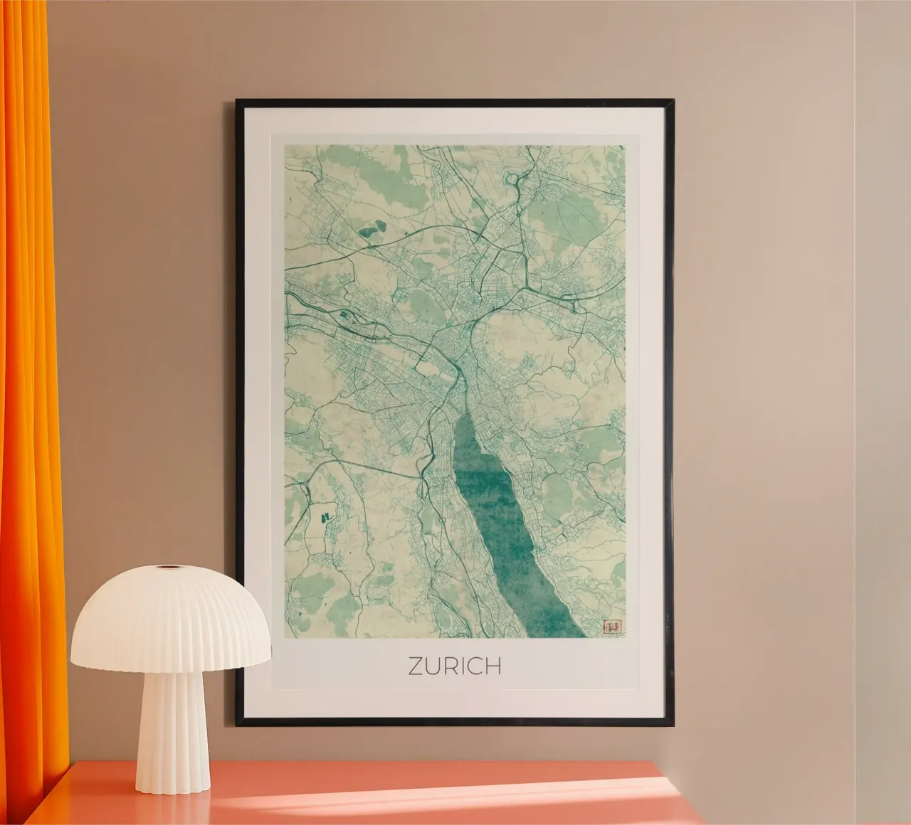 Zurich Vintage poster con telaio in alluminio da Hubert Roguski