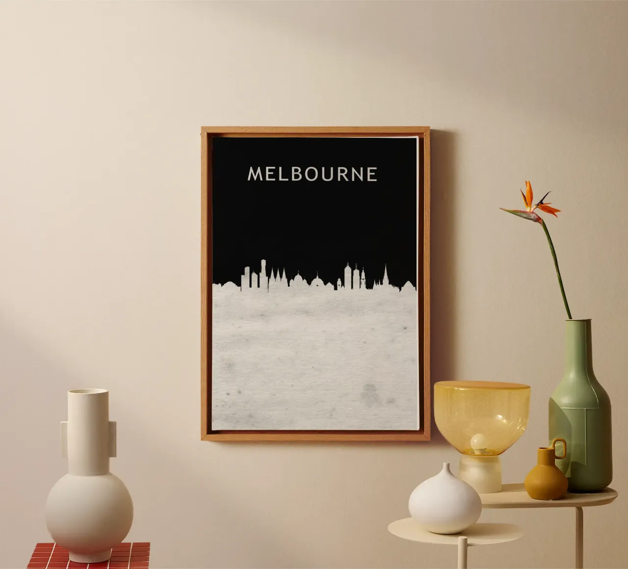 Melbourne Australia canvas met Baklijst van Travelstudio