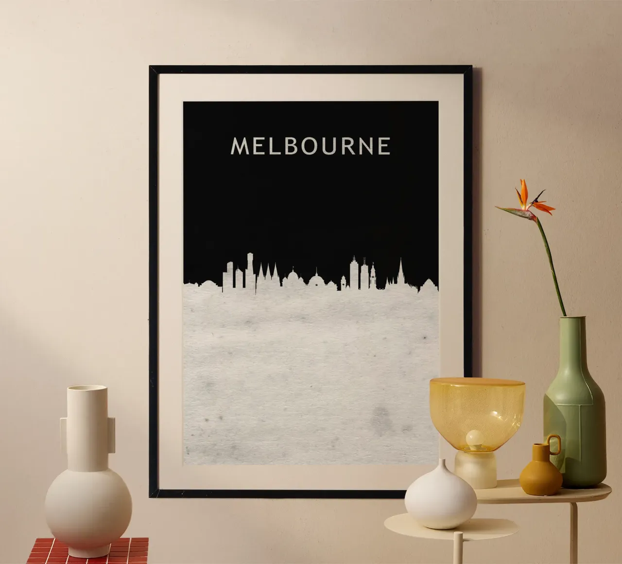 Melbourne Australia poster con telaio in plastica da Travelstudio