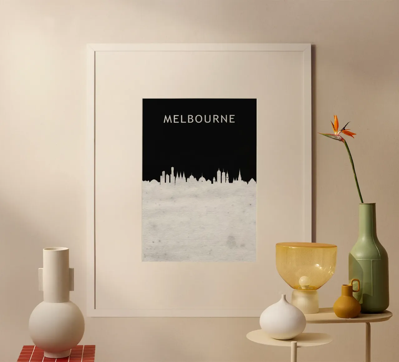 Melbourne Australia poster con telaio in plastica da Travelstudio