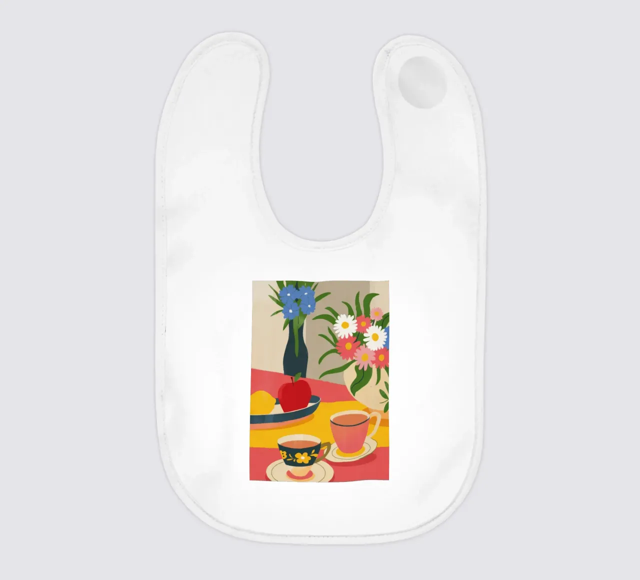Charming Tea Moment baby bib by Kamera Obskura