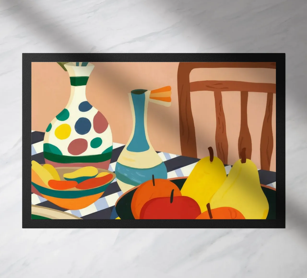 Mediterranean Table Setting doormat by Kamera Obskura