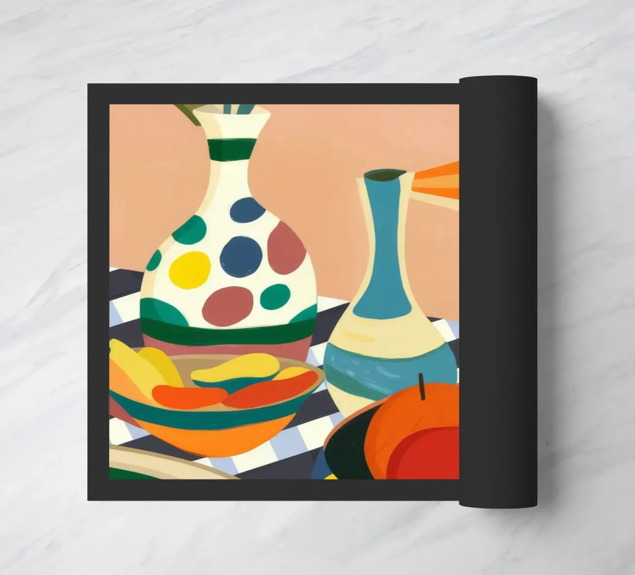 Mediterranean Table Setting doormat by Kamera Obskura