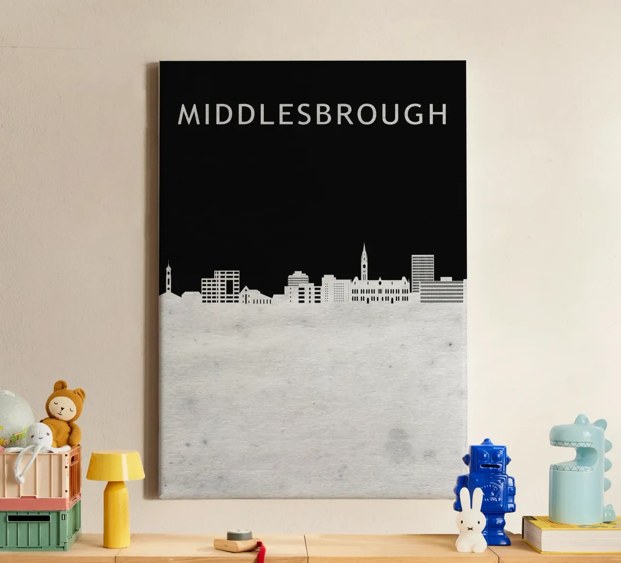 Middlesbrough England tela con Cornice a cassetta da Travelstudio