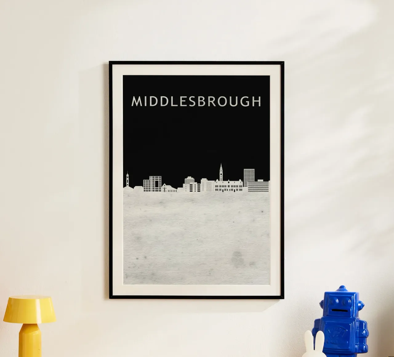 Middlesbrough England poster con telaio in plastica da Travelstudio