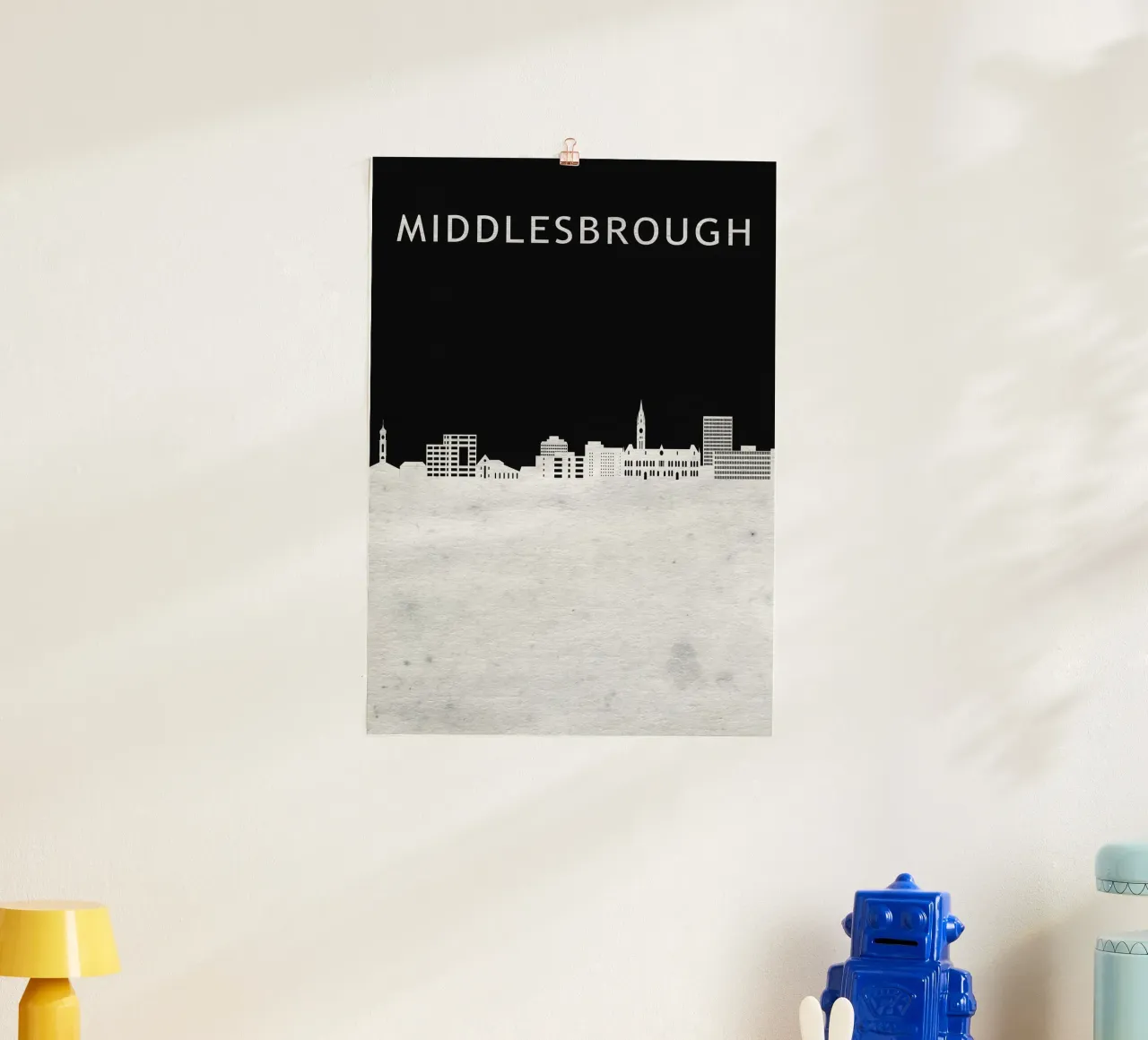 Middlesbrough England poster con telaio in plastica da Travelstudio