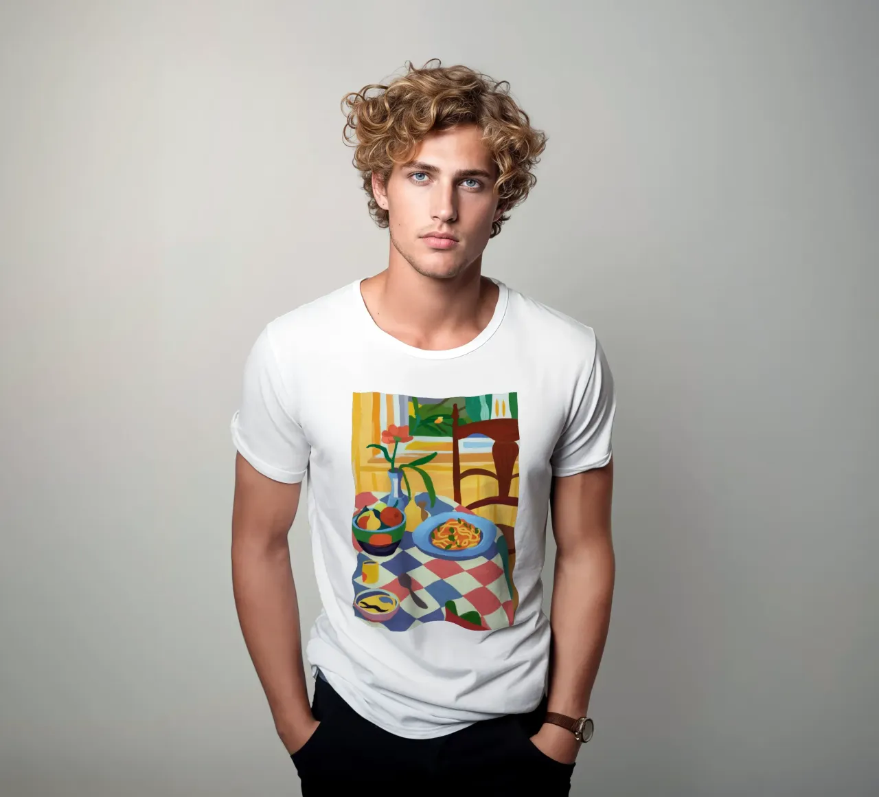 Accogliente sala da pranzo floreale t-shirt da Kamera Obskura