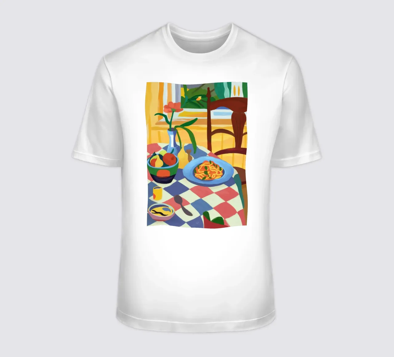 Accogliente sala da pranzo floreale t-shirt da Kamera Obskura