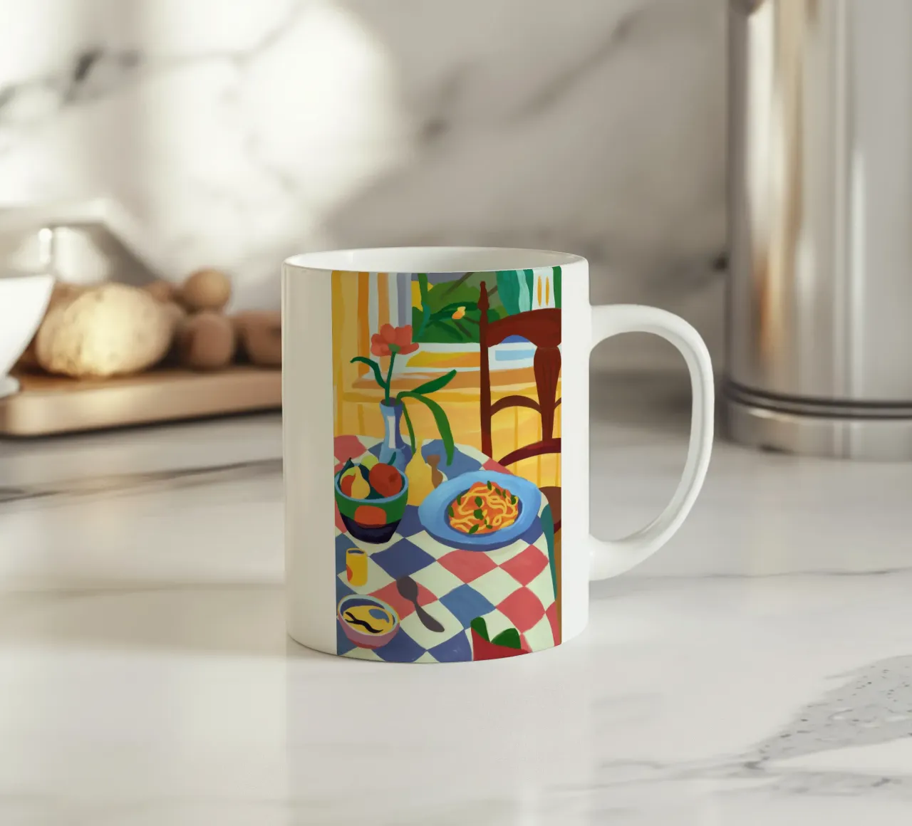 Accogliente sala da pranzo floreale tazza in ceramica da Kamera Obskura