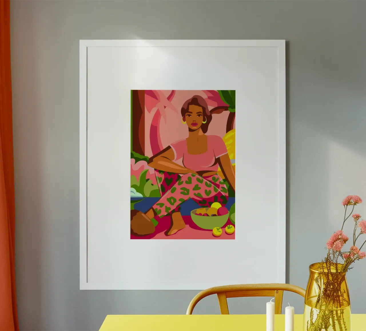 Beatitudine da picnic tropicale poster con telaio in plastica da Kamera Obskura
