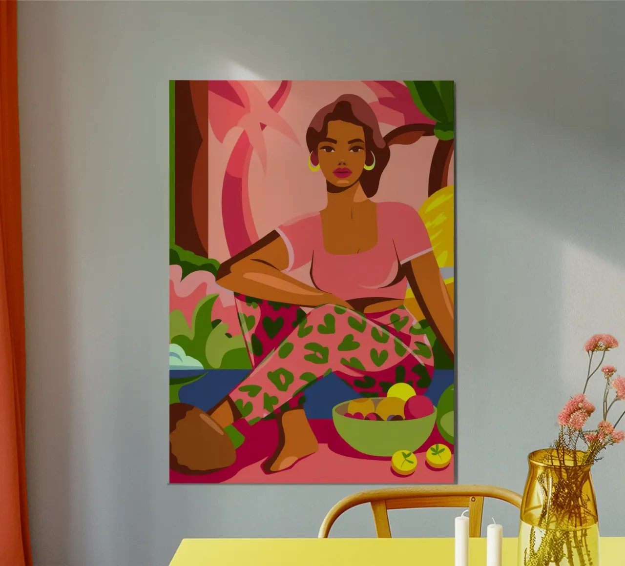 Beatitudine da picnic tropicale poster con telaio in plastica da Kamera Obskura