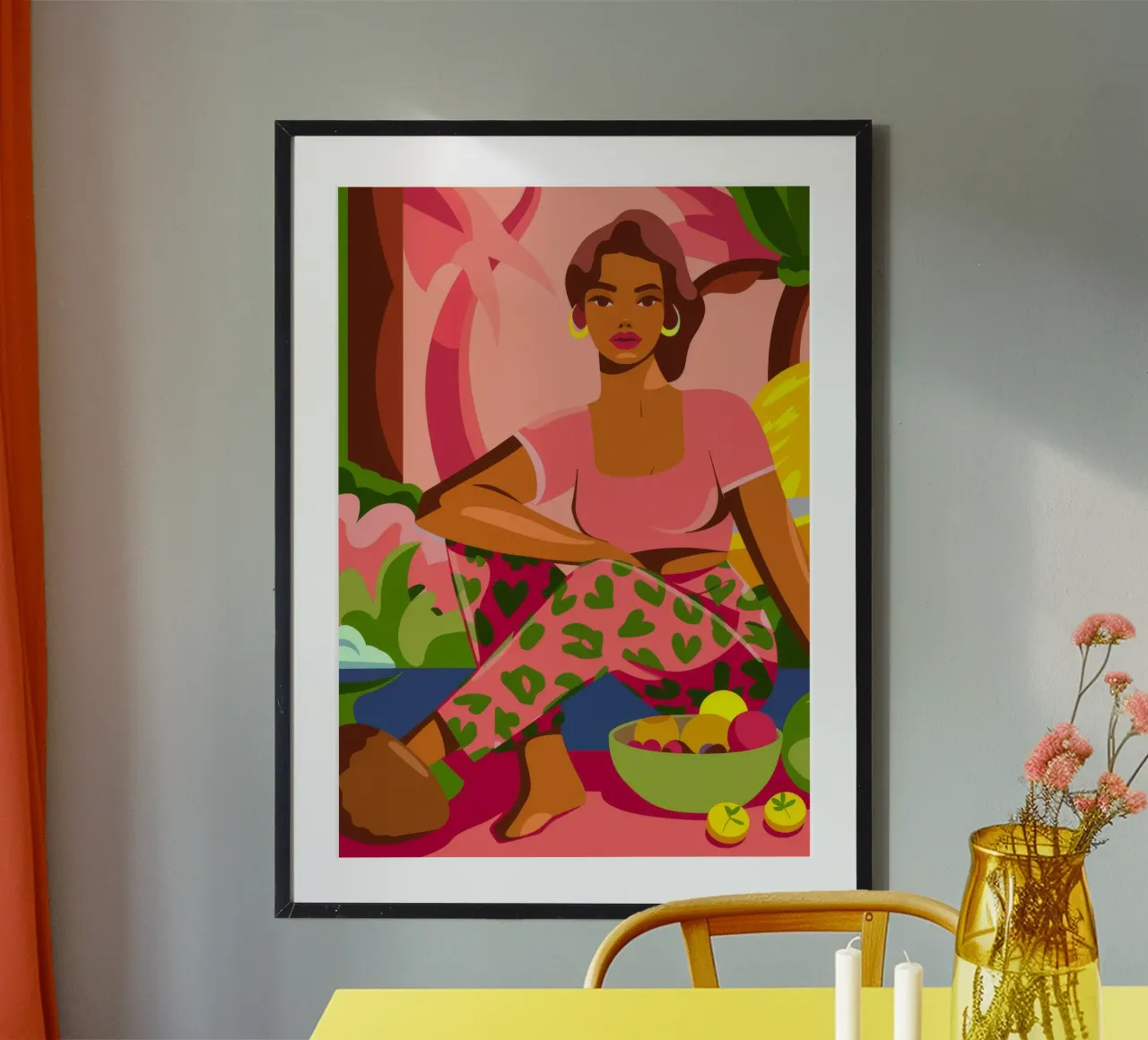 Beatitudine da picnic tropicale poster con telaio in plastica da Kamera Obskura
