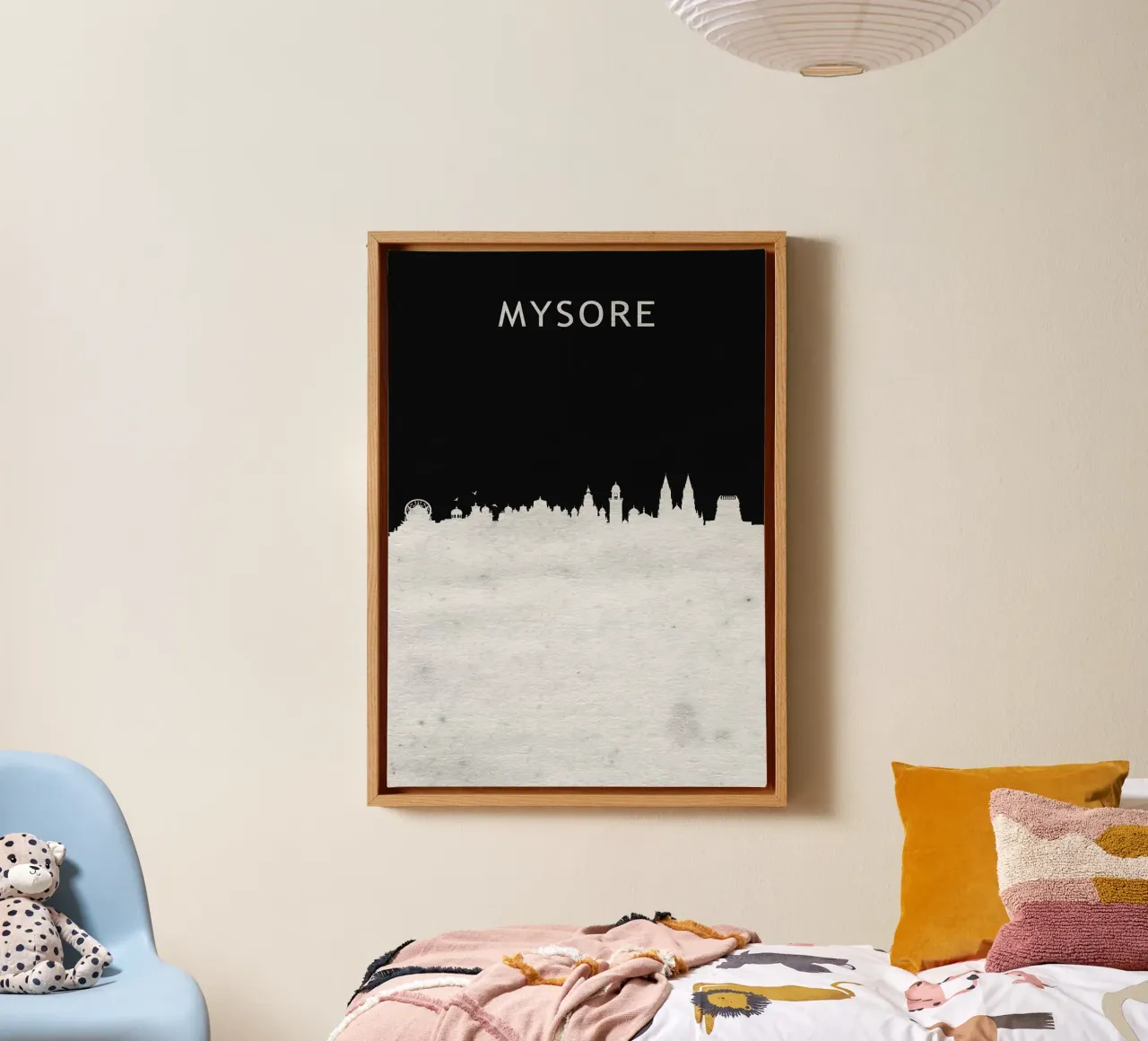 Mysore India tela con Cornice a cassetta da Travelstudio