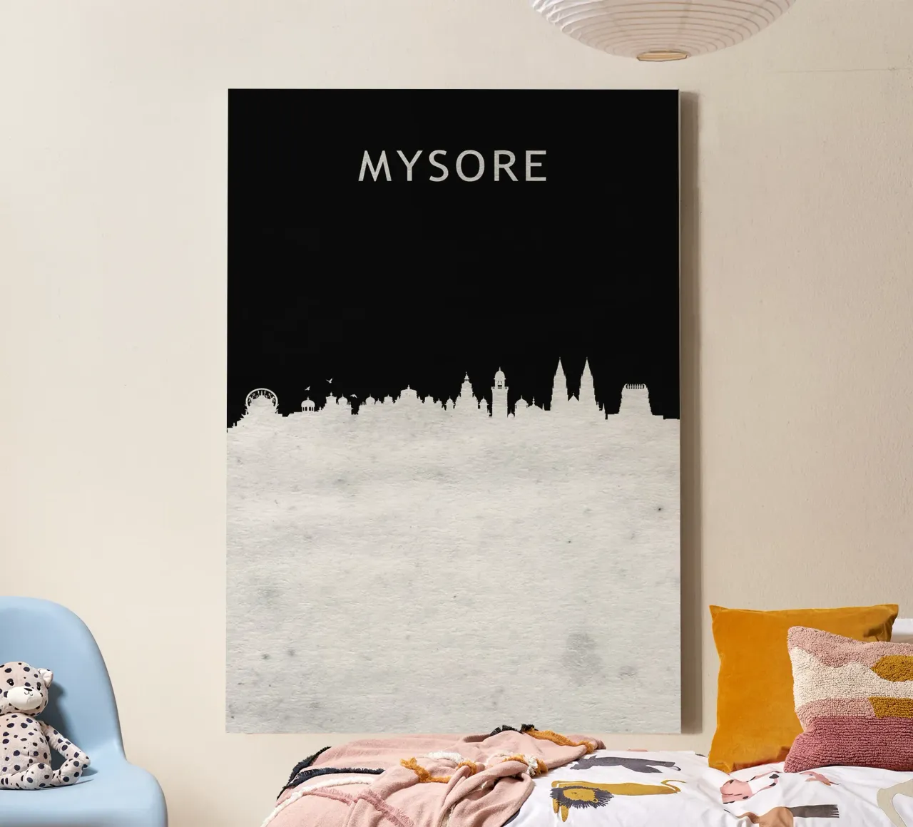 Mysore India tela con Cornice a cassetta da Travelstudio