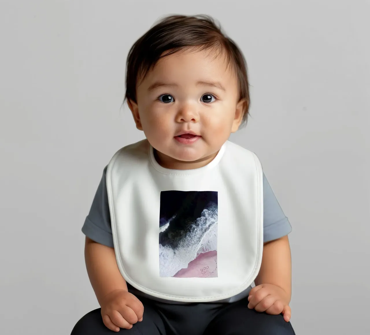 I Love the Sea - Heart and Soul baby bib by Ingrid Beddoes