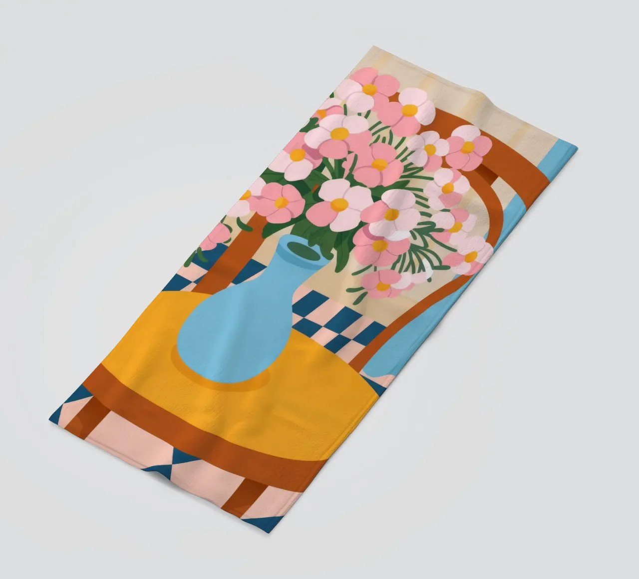 Blaue Vase Charme Strandtuch von Kamera Obskura