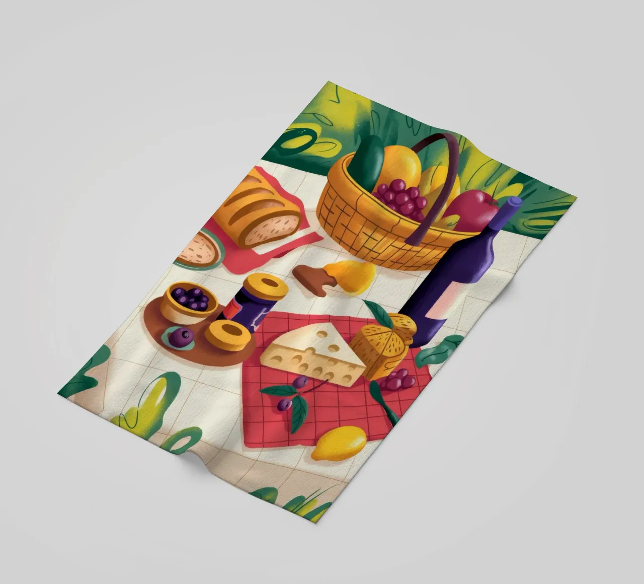 Picnic Delight Spread beach towel by Kamera Obskura