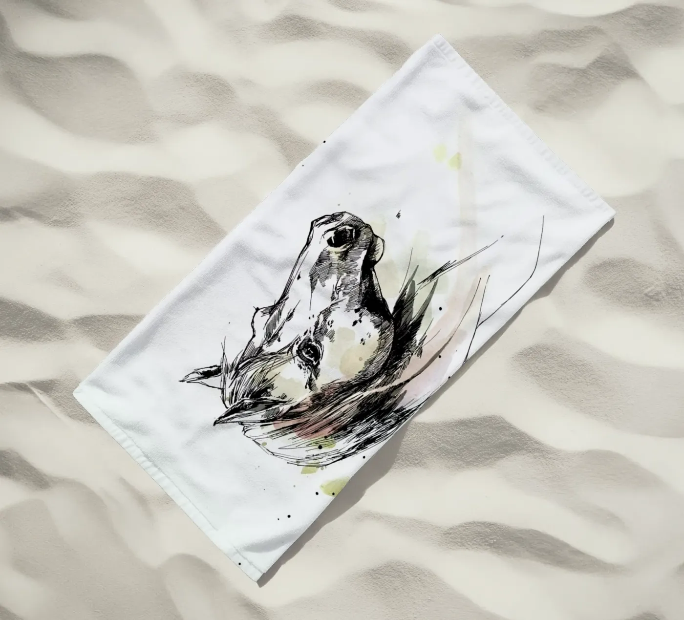 Pete beach towel by WALLstories