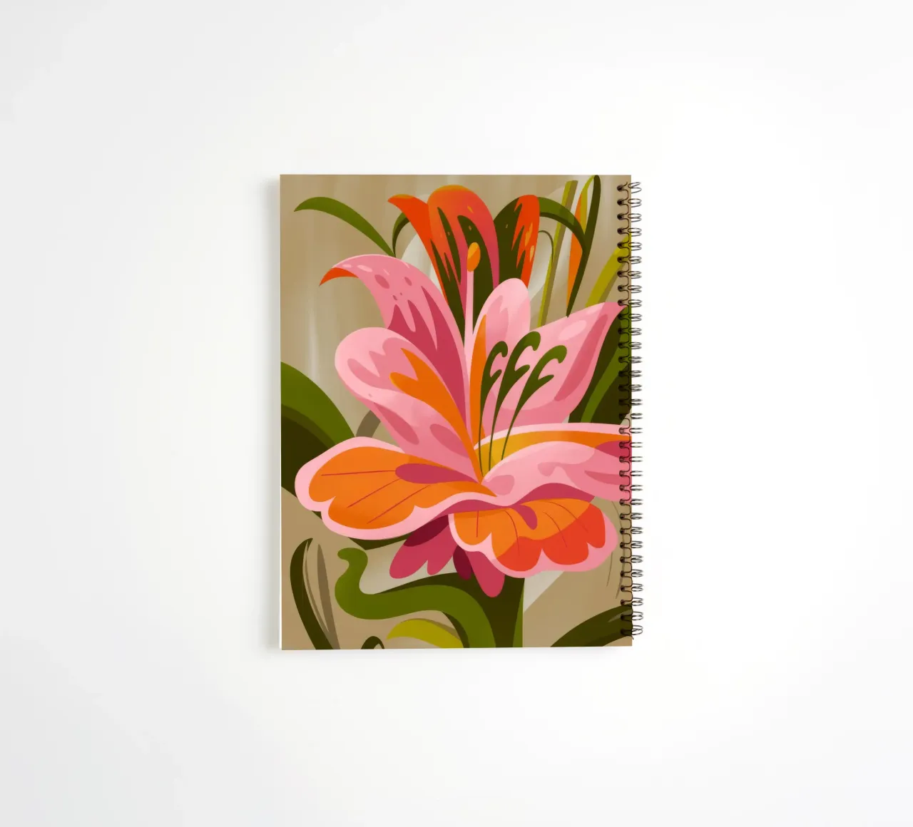 Bold Lily Bloom spiral notebook by Kamera Obskura