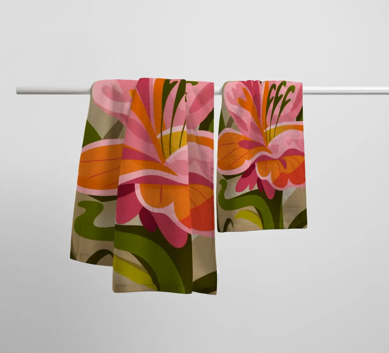 Bold Lily Bloom towel by Kamera Obskura