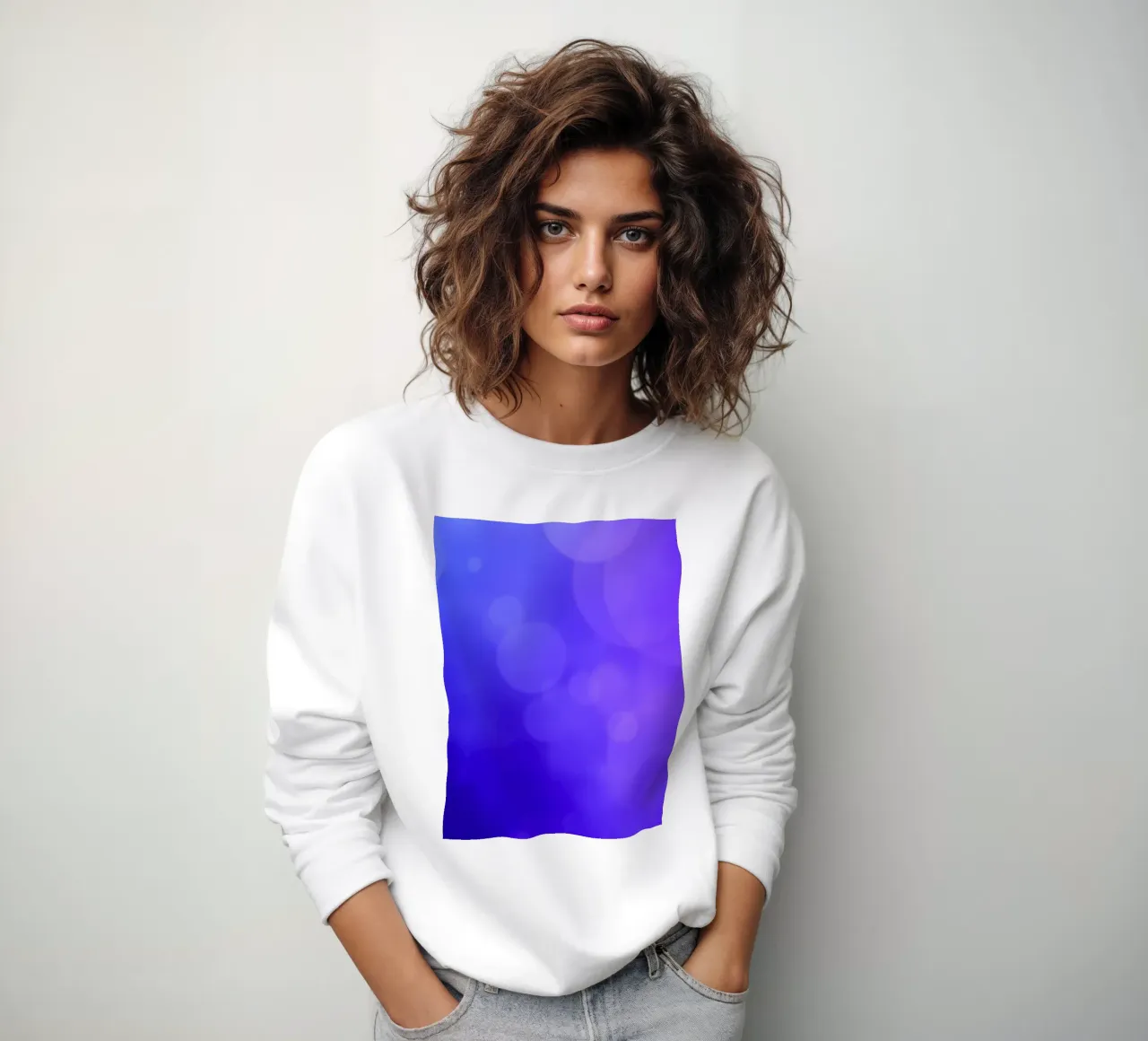 Vibrant abstract design soothing purple tones and smooth gra sweatshirt by DesignDoodle
