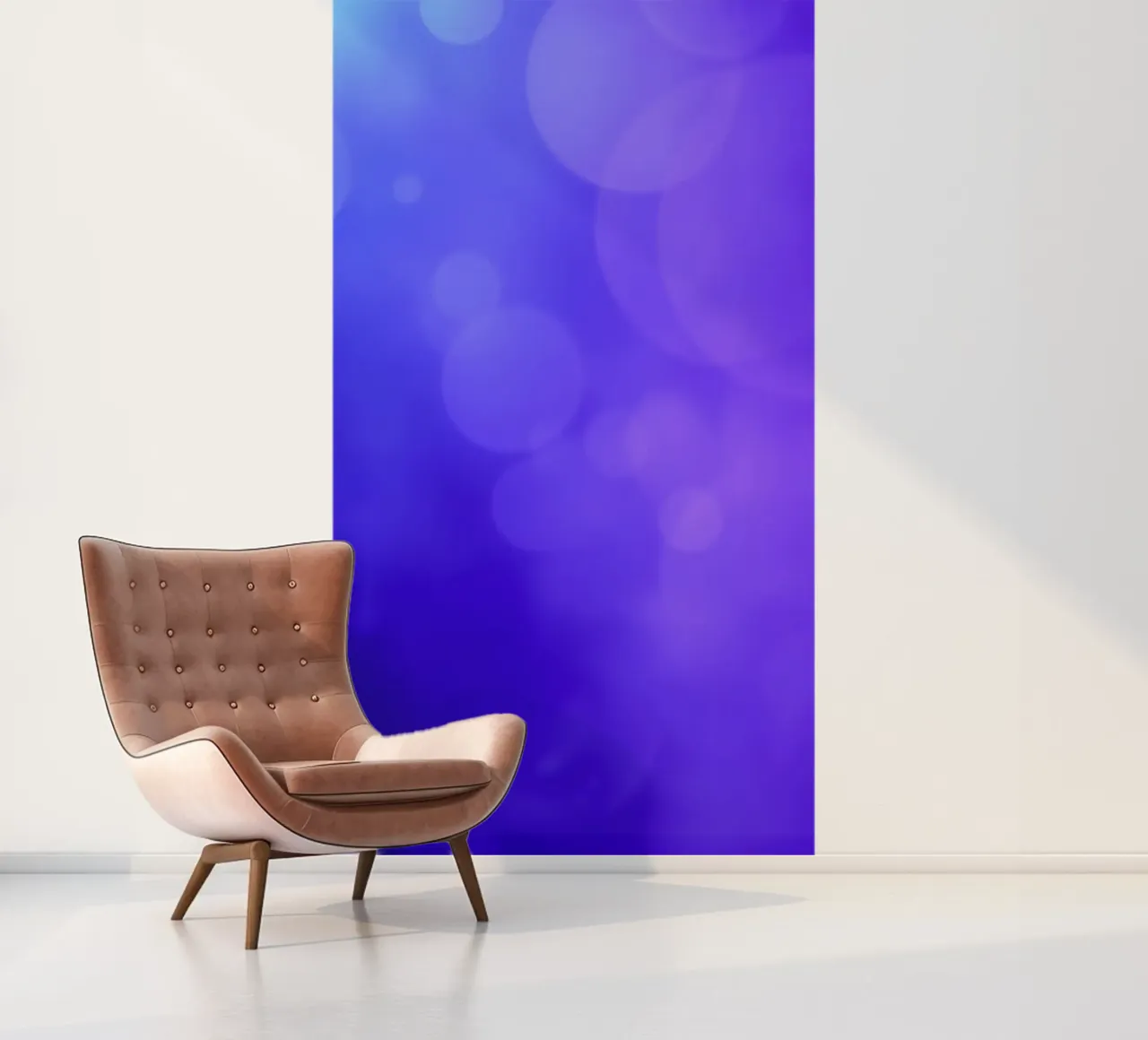 Vibrant abstract design soothing purple tones and smooth gra photo wallpaper by DesignDoodle