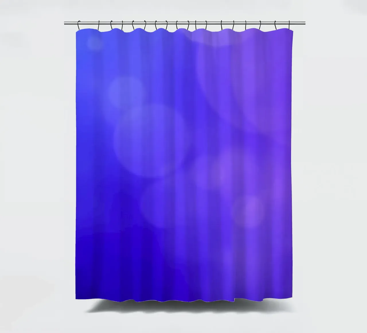 Levendig abstract ontwerp met rustgevende paarse tinten en gladde gra douchegordijn van DesignDoodle