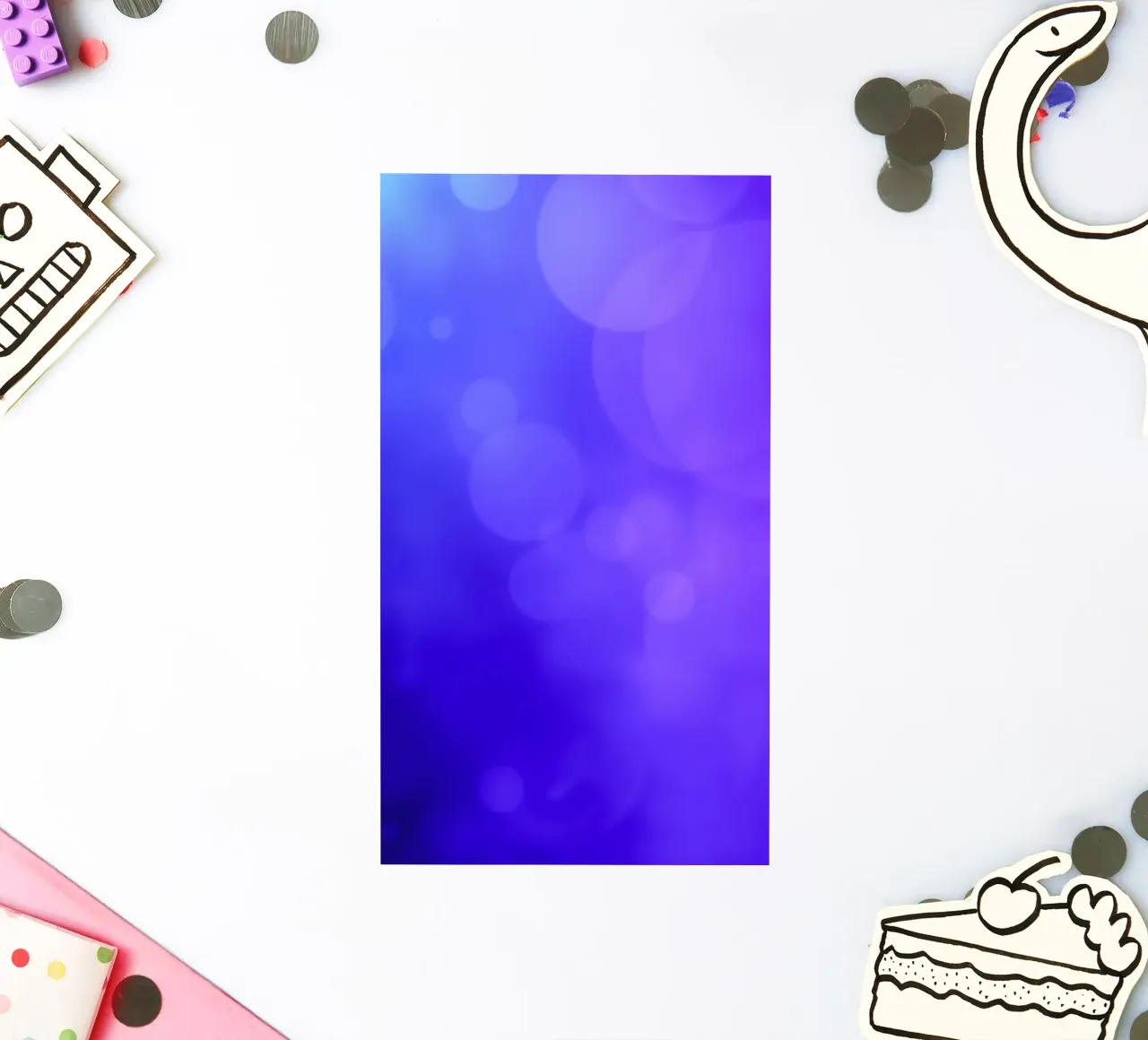 Vibrant abstract design soothing purple tones and smooth gra sticker by DesignDoodle