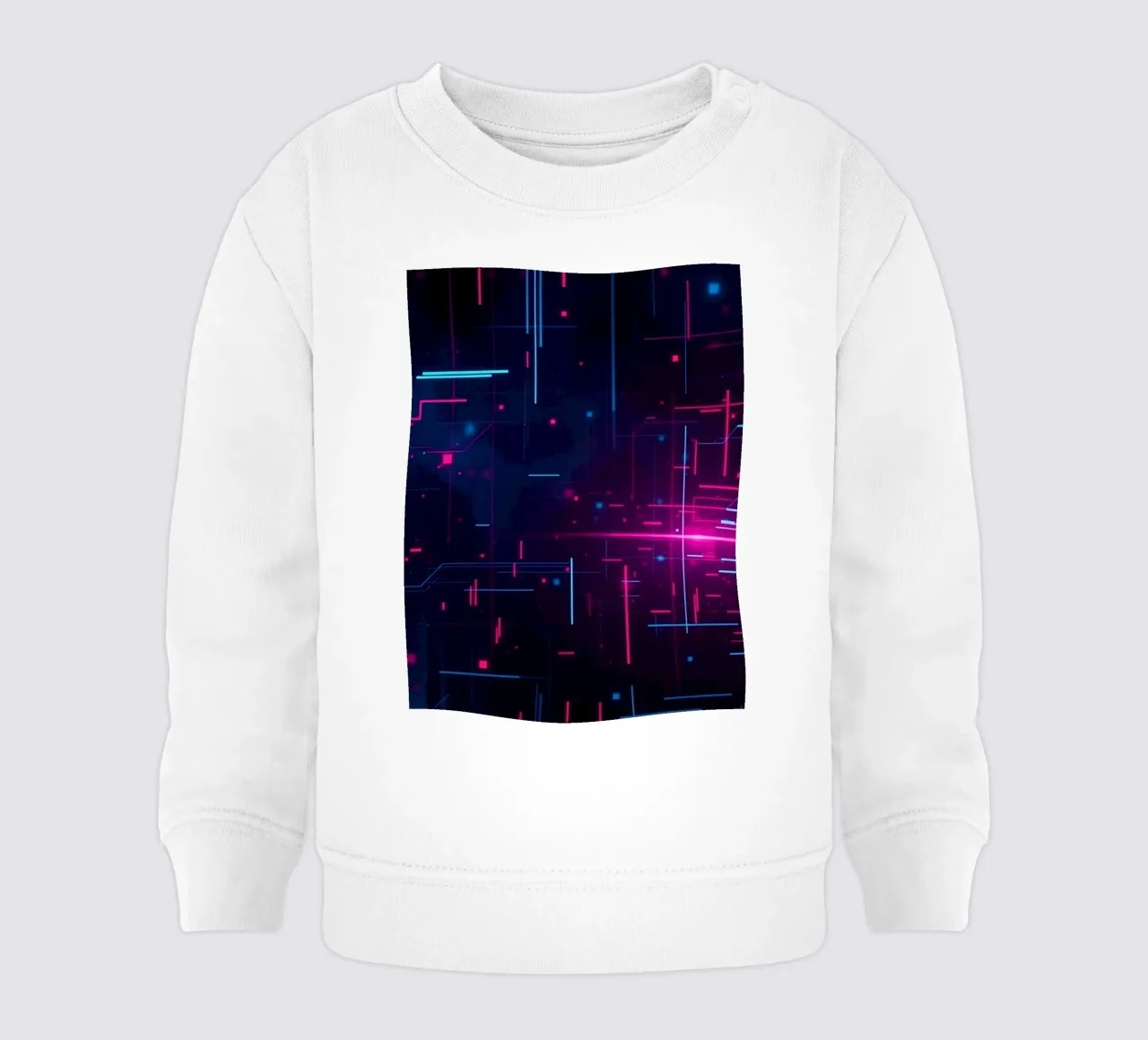 Vibrante tecnologia astratta con linee e punti felpa neonato da DesignDoodle