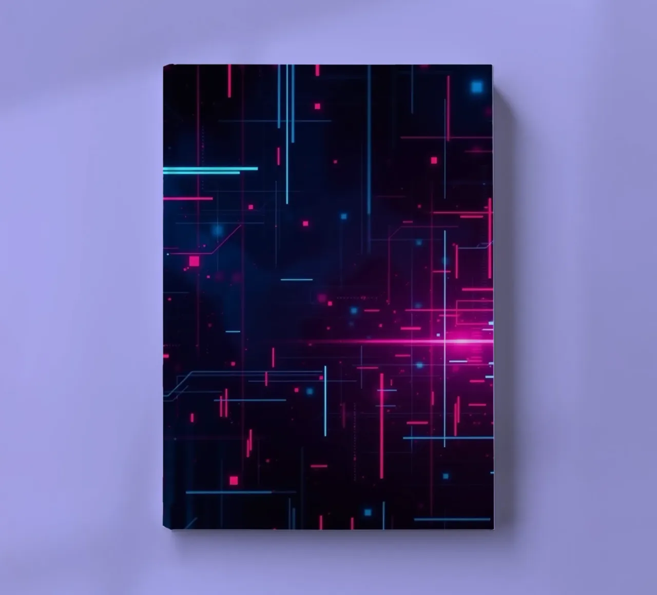 Vibrant abstract technology featuring lines and dots notebook by DesignDoodle