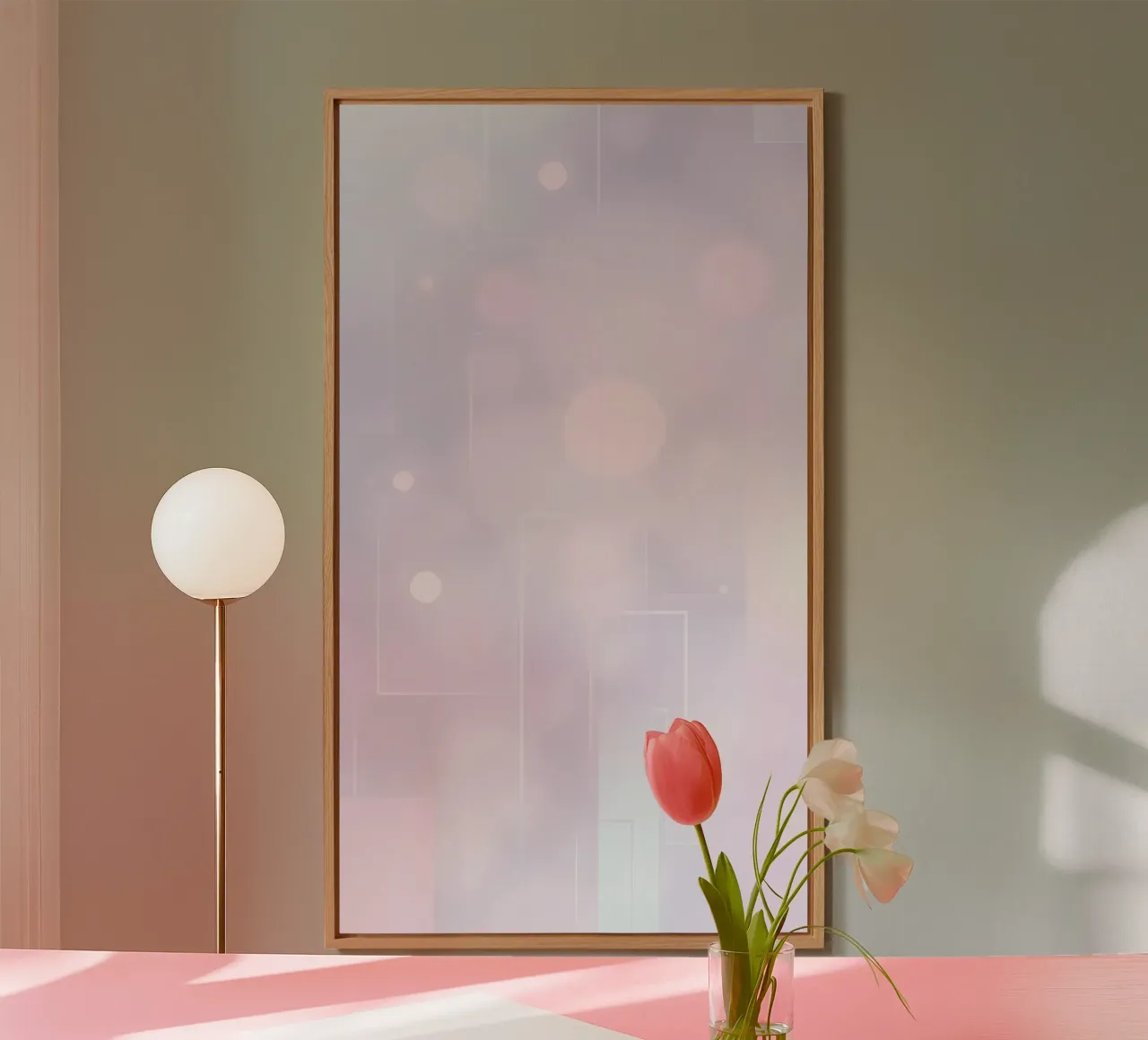 Moderno design astratto con tenui colori pastello alluminio dibond da DesignDoodle