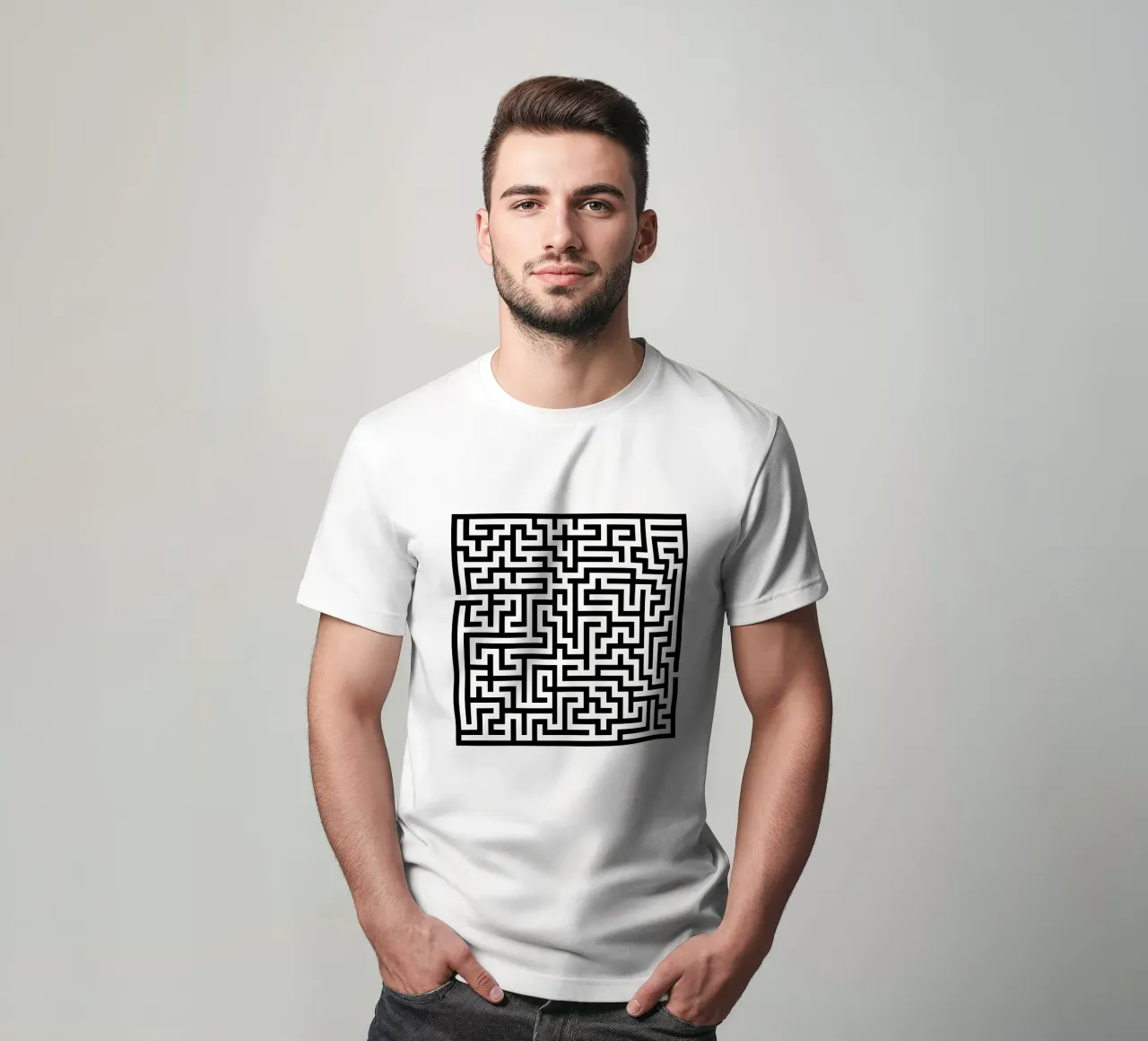 Labirinto quadrato (semplice) t-shirt da CaraLuisa